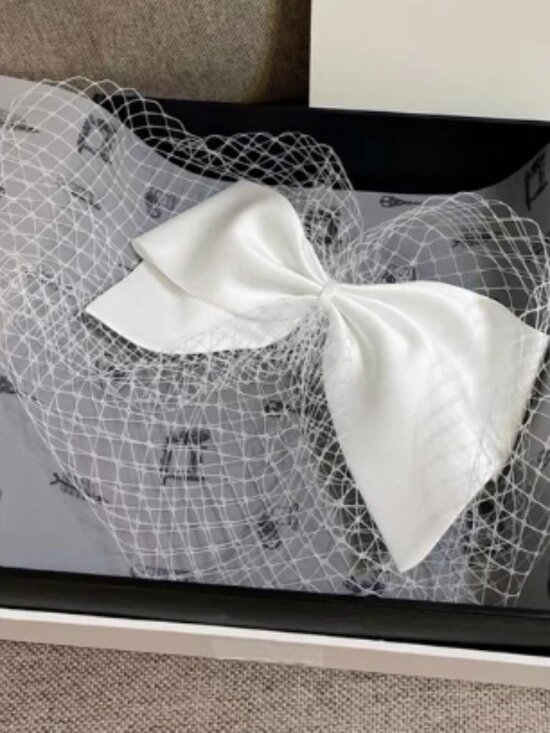 Wedding Veil French Netting Birdcage Headband main image 4